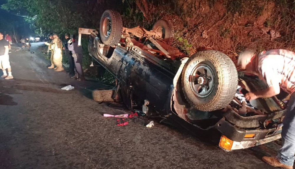 Un accidente de tránsito dejó 13 personas lesionadas en Comasagua