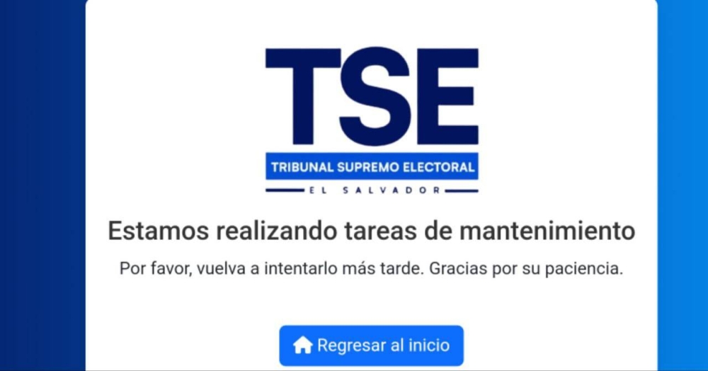 En mantenimiento sitio web del TSE y observatorio de Cancillería