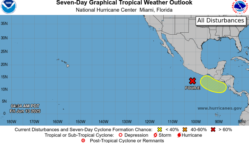 Pronostican que potencial ciclón se convierta en tormenta tropical esta tarde