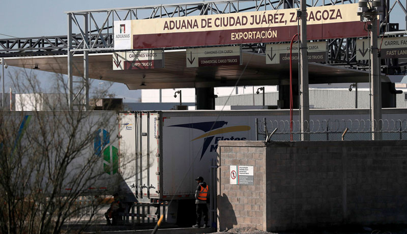 Fotografía de archivo de un punto de aduana en el Puente Internacional Zaragoza en Ciudad Juárez, estado de Chihuahua (México). / EFE
