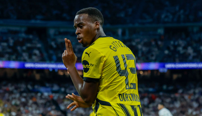 El delantero británico del Borussia Jamie Bynoe-Gittens, en una foto de archivo. EFE