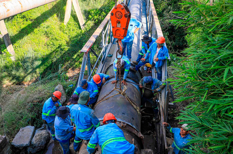 ANDA finaliza trabajos por daños en tubería de la Estación Central