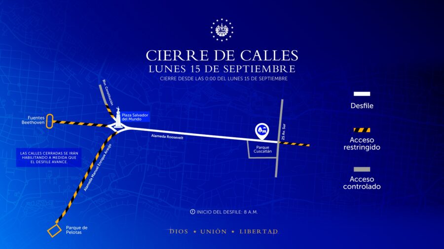 Estas son las calles que estarán restringidas el próximo lunes por el desfile de independencia