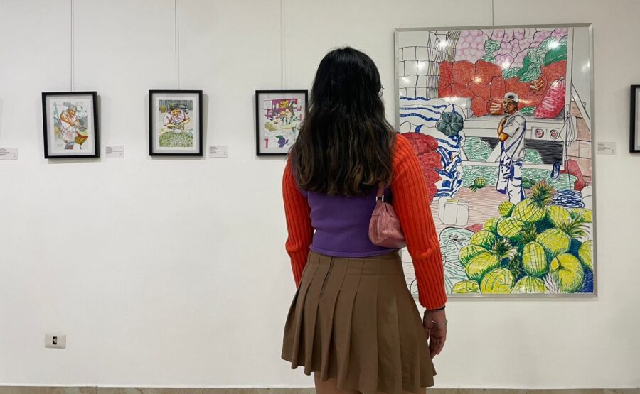 El Mercado Central y su gente inspiran la exposición de Óscar Alfaro en Centro Español