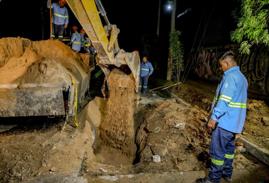 ANDA concluye reparación de fuga de agua potable en el bulevar Tutunichapa
