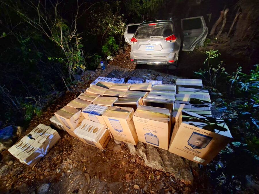 Hallan camioneta con cigarrillos ilegales valorados en $40,000 en Metapán