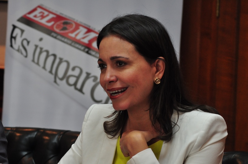 “Nos esperan días muy duros", dijo María Corina Machado en una visita a Diario El Mundo en 2013