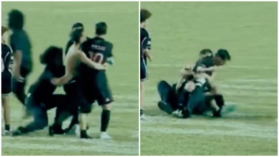 Aficionado invade el campo y derriba a Messi en partido amistoso en Puerto Rico